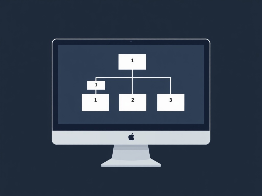 컴퓨터 화면에 들여쓰기와 번호 매기기를 통해 논리적인 계층 구조로 작성된 아웃라인 문서